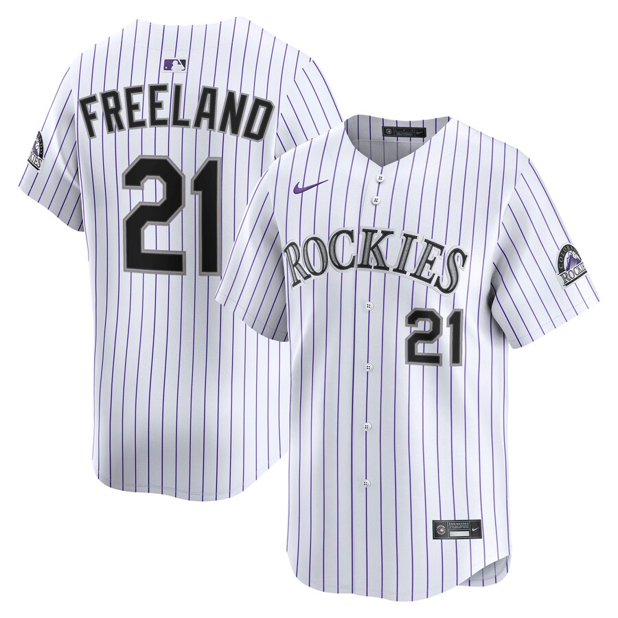 Men's Colorado Rockies Kyle Freeland Nike White Home Limited Player Jersey - Jersey