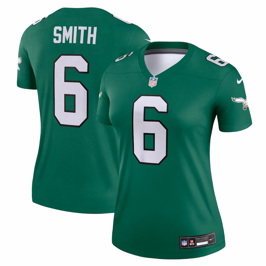 Women's Philadelphia Eagles DeVonta Smith Nike Kelly Green Alternate Legend Player Performance Top - Jersey