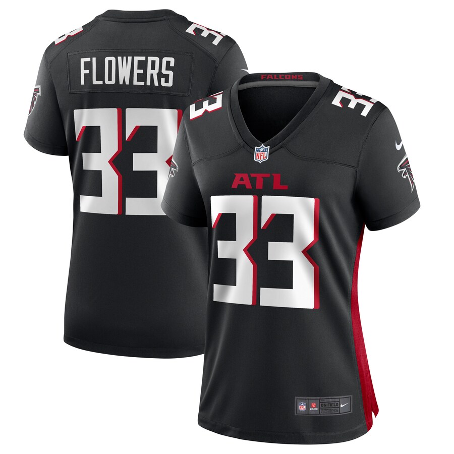 Women's Atlanta Falcons Tre Flowers Nike  Black Team Game Jersey - Jersey