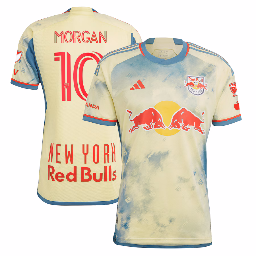 Men's New York Red Bulls Lewis Morgan adidas Yellow 2023 Daniel Patrick Kit Authentic Jersey - Jersey