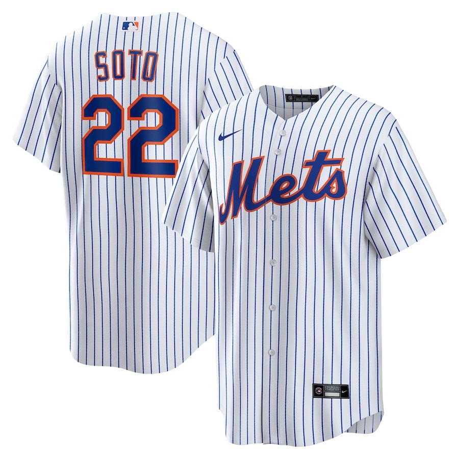 Men's New York Mets Nike White Home Replica Player Jersey - Jersey
