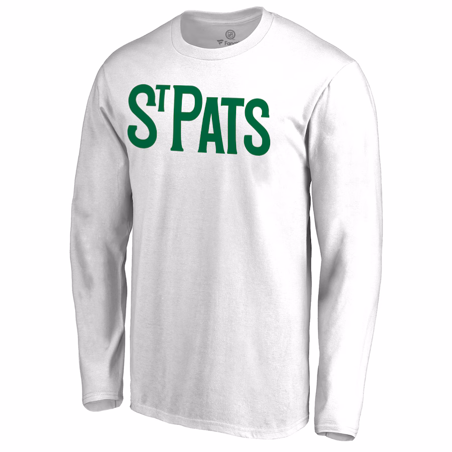 Men's Toronto St. Pats White Long Sleeve T-Shirt - Jersey