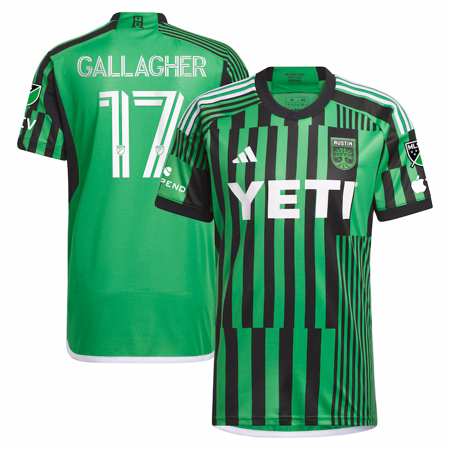 Men's Austin FC Jon Gallagher adidas Green 2024 Las Voces Kit Authentic Player Jersey - Jersey