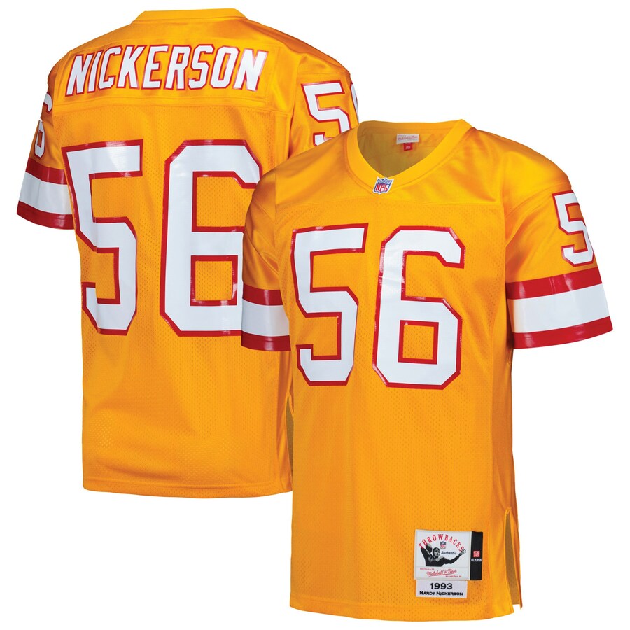 Men's Tampa Bay Buccaneers 1993 Hardy Nickerson Mitchell & Ness Orange Authentic Throwback Retired Player Jersey - Jersey