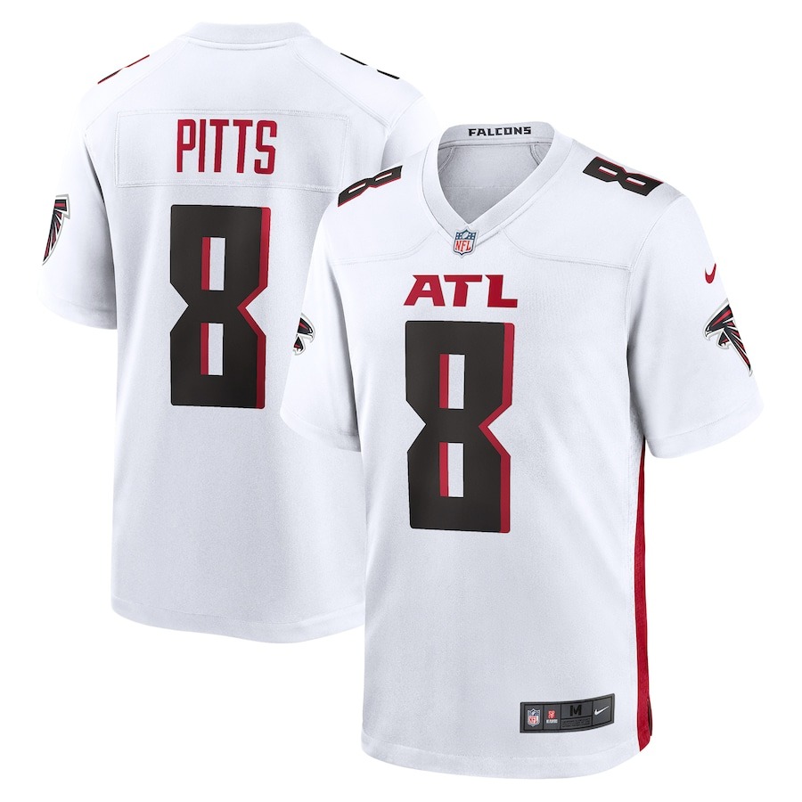 Men's Atlanta Falcons Kyle Pitts Nike White Game Player Jersey - Jersey
