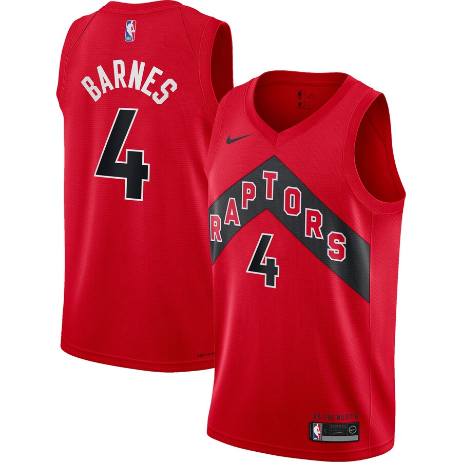 Youth Toronto Raptors Scottie Barnes Nike Red Swingman Jersey - Icon Edition - Jersey