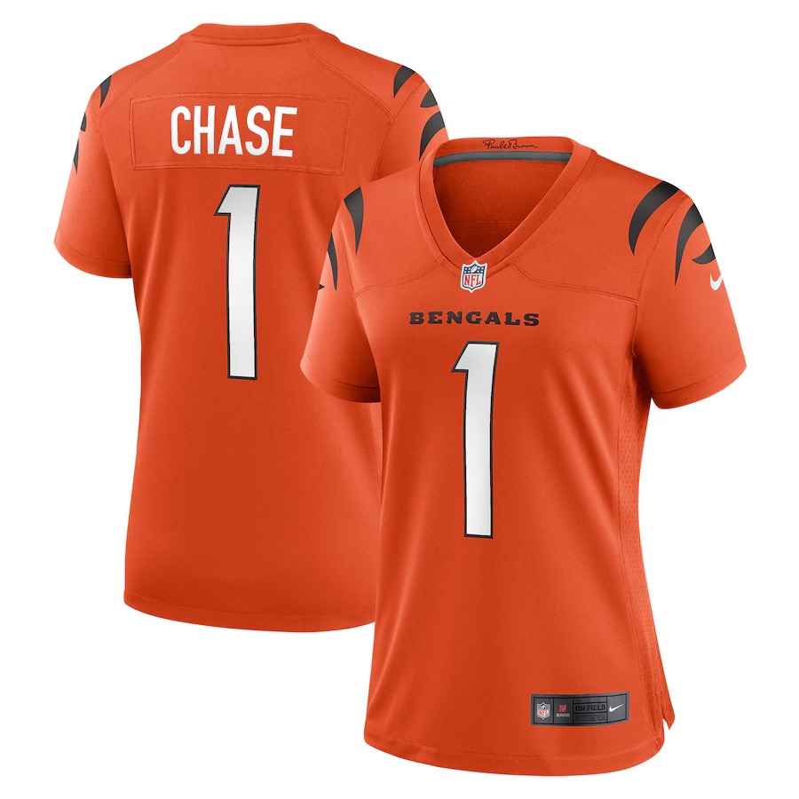 Women's Cincinnati Bengals Ja'Marr Chase Nike Orange Game Jersey - Jersey