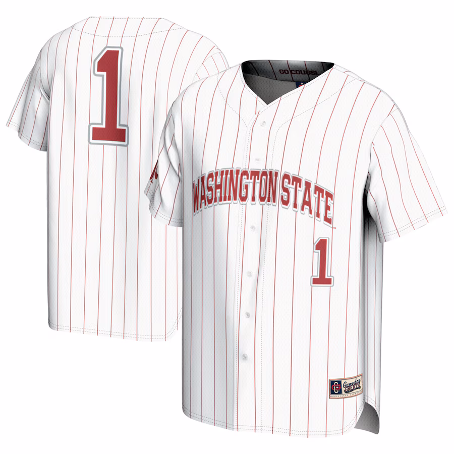 Youth GameDay Greats #1 White Washington State Cougars  Lightweight Baseball Fashion Jersey - Jersey