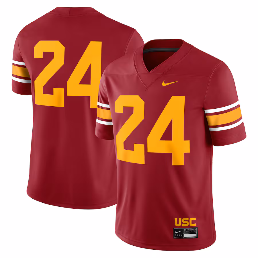Men's Nike #24 Cardinal USC Trojans Alternate Game Jersey - Jersey