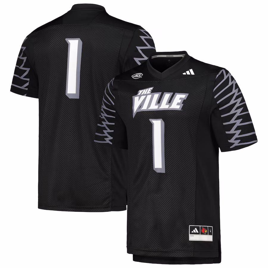 #1 Louisville Cardinals adidas 2023 Premier Jersey - Black - Jersey