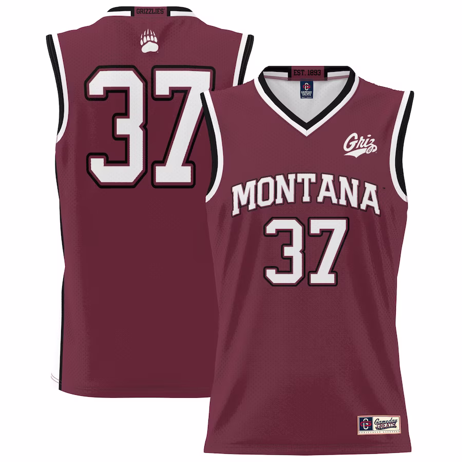 #37 Montana Grizzlies GameDay Greats Unisex Lightweight Basketball Jersey - Maroon - Jersey