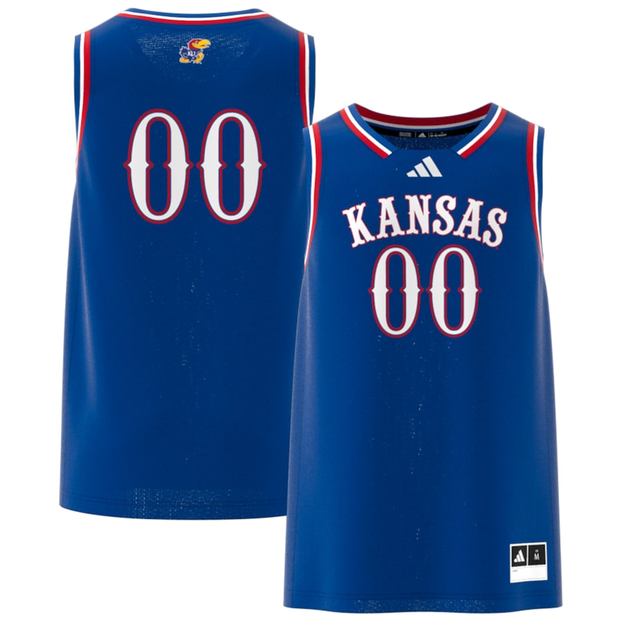 Men's adidas #00 Royal Kansas Jayhawks Swingman Jersey - Jersey