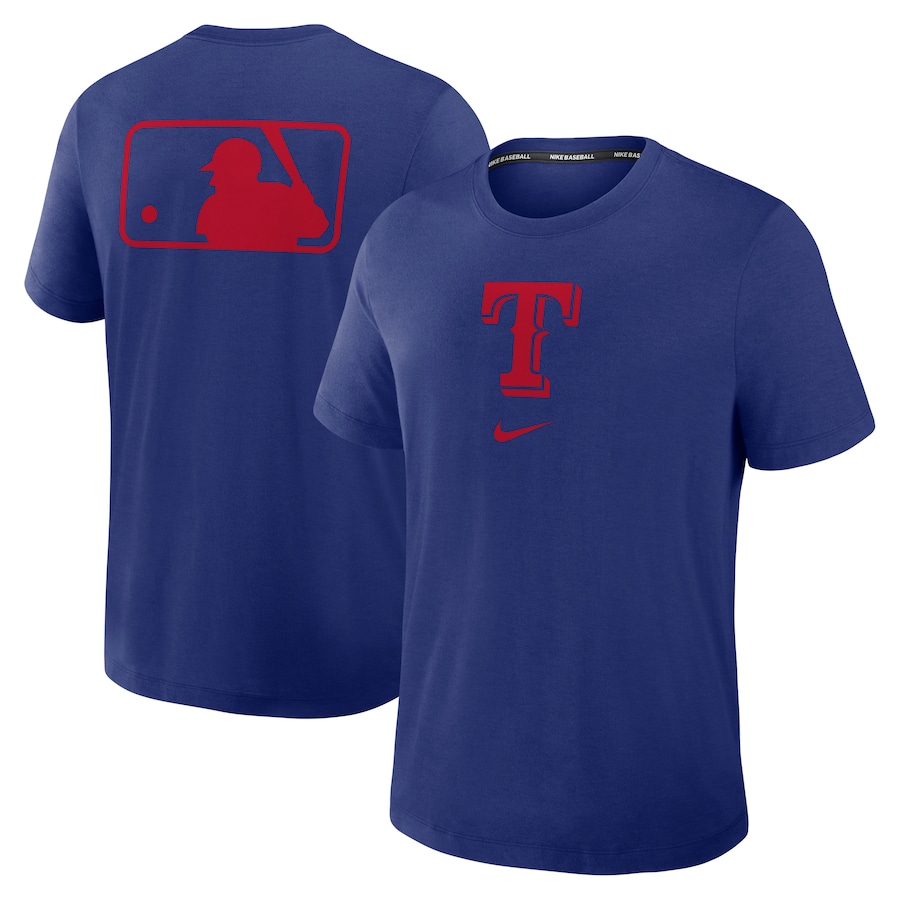 Men's Texas Rangers Nike Royal Authentic Collection Early Work Tri-Blend Performance T-Shirt - Jersey