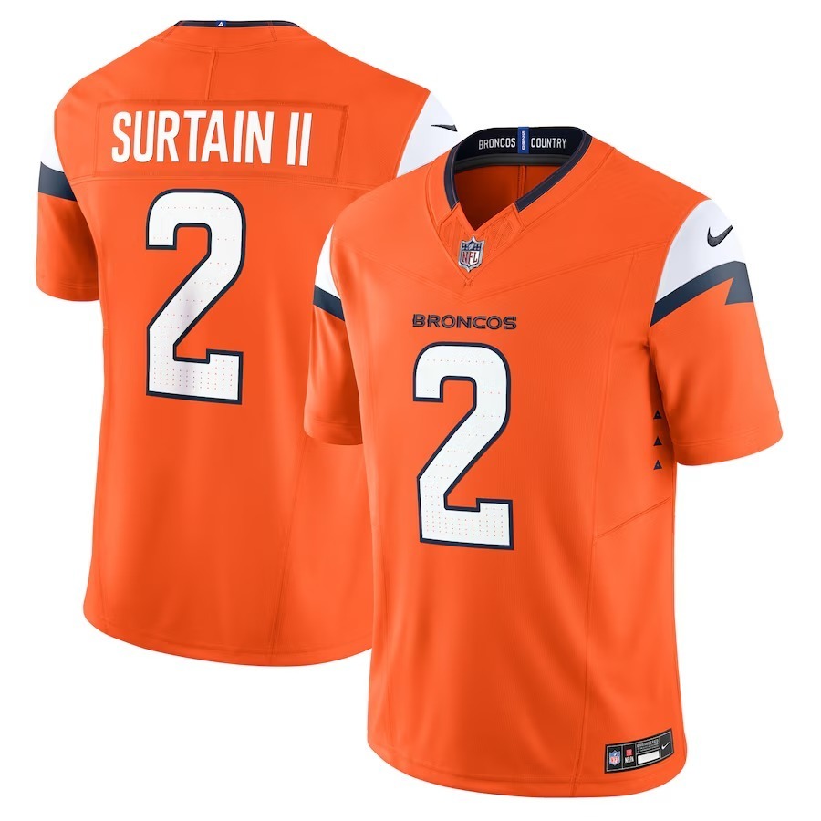 Men's Denver Broncos Patrick Surtain II Nike Orange Mile High Collection Vapor F.U.S.E. Limited Jersey - Jersey