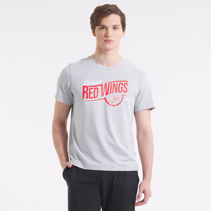 Men's Detroit Red Wings lululemon Heather Gray 2025 NHL Stadium Series Soft Jersey T-Shirt - Jersey