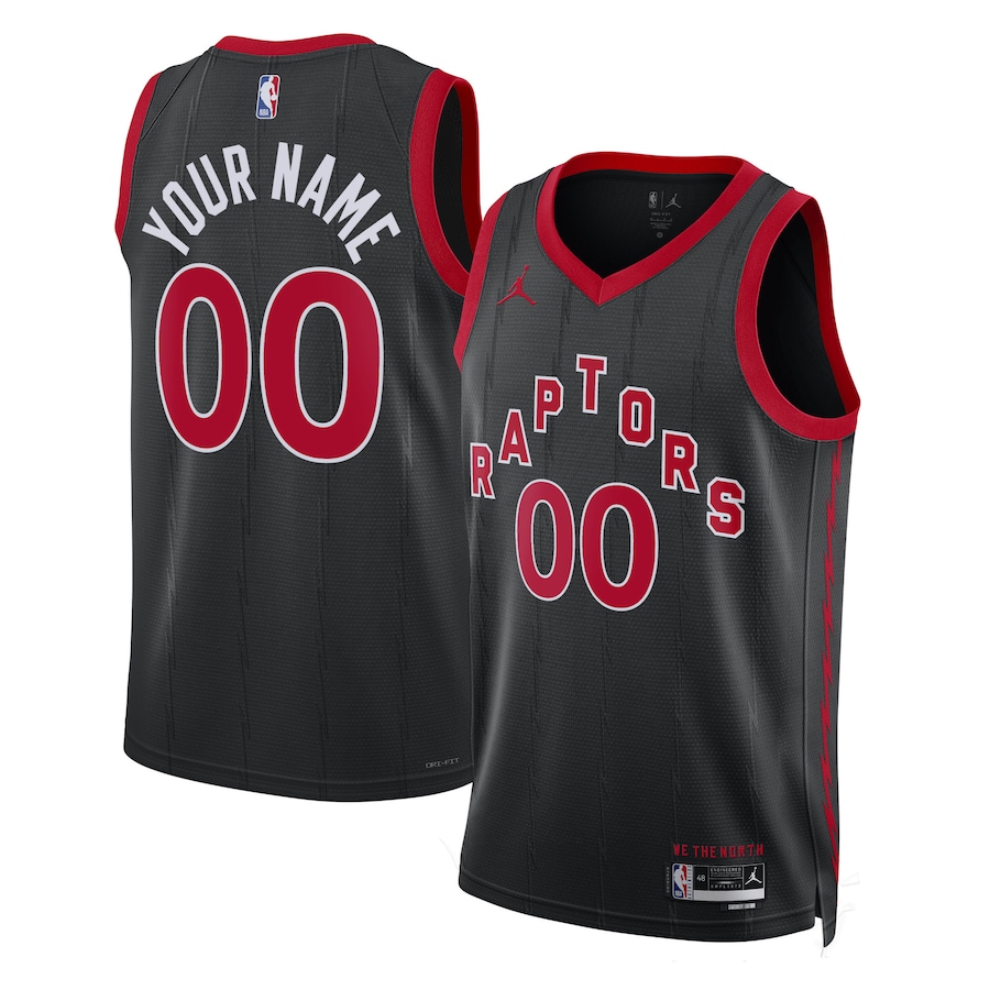 Unisex Toronto Raptors Jordan Brand Black 2022/23 Swingman Custom Jersey - Statement Edition - Jersey
