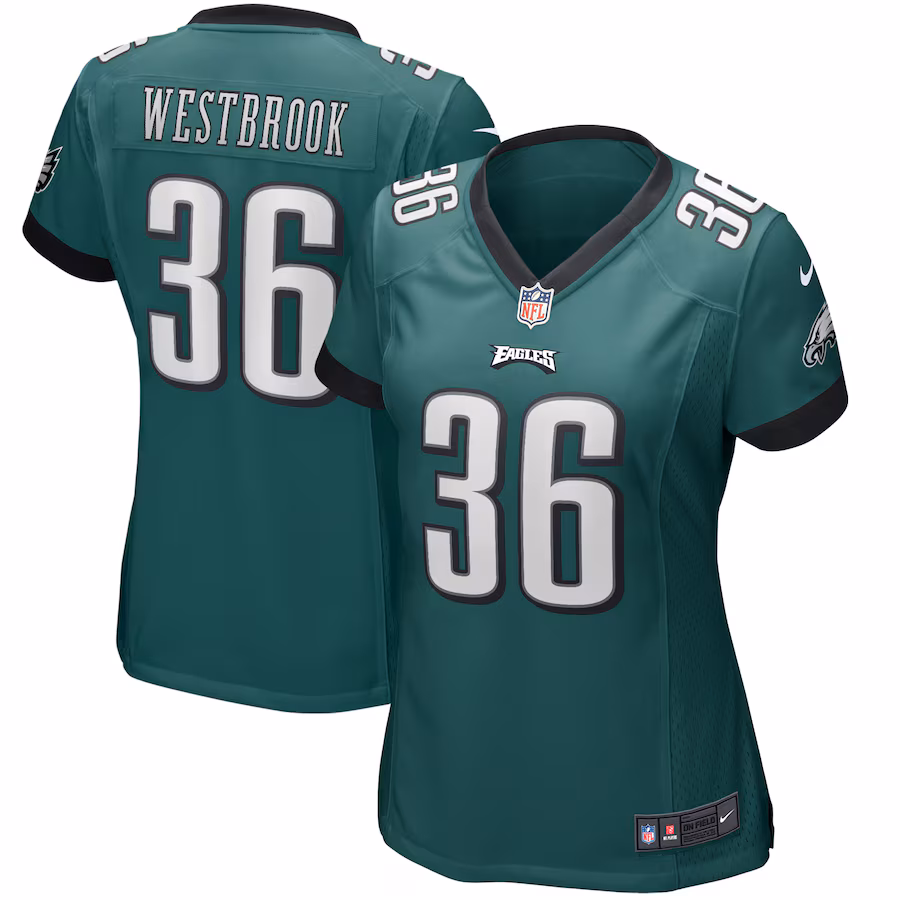 Women's Philadelphia Eagles Brian Westbrook Nike Midnight Green Game Retired Player Jersey - Jersey