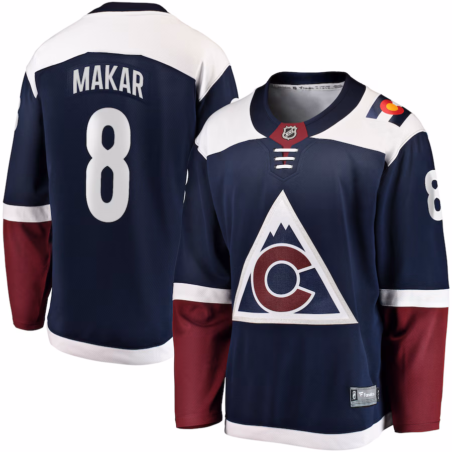 Men's Colorado Avalanche Cale Makar Fanatics Navy Alternate Premier Breakaway Player Jersey - Jersey