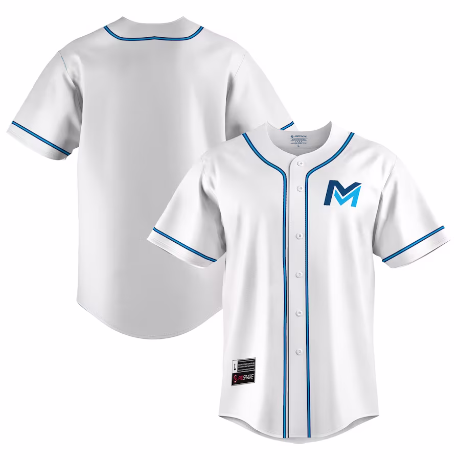 Mid Michigan College GameDay Greats Lightweight Baseball Jersey - White - Jersey