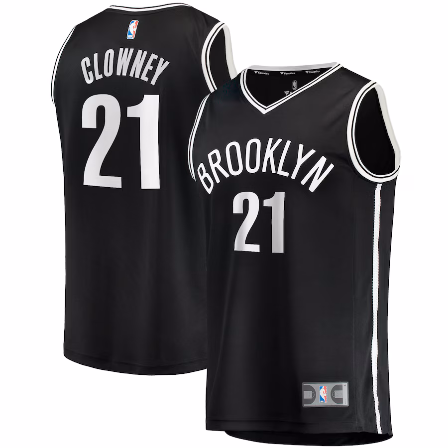 Youth Brooklyn Nets Noah Clowney Fanatics Black  Fast Break Replica Jersey - Icon Edition - Jersey
