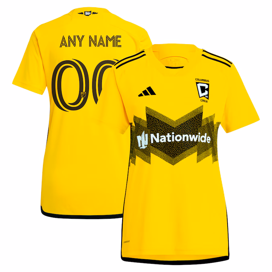 Women's Columbus Crew  adidas Yellow 2024 The Home Kit Replica Custom Jersey - Jersey