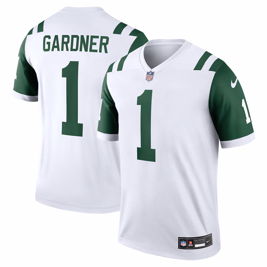 Men's New York Jets Ahmad Sauce Gardner Nike White Alternate Legend Player Performance Top - Jersey