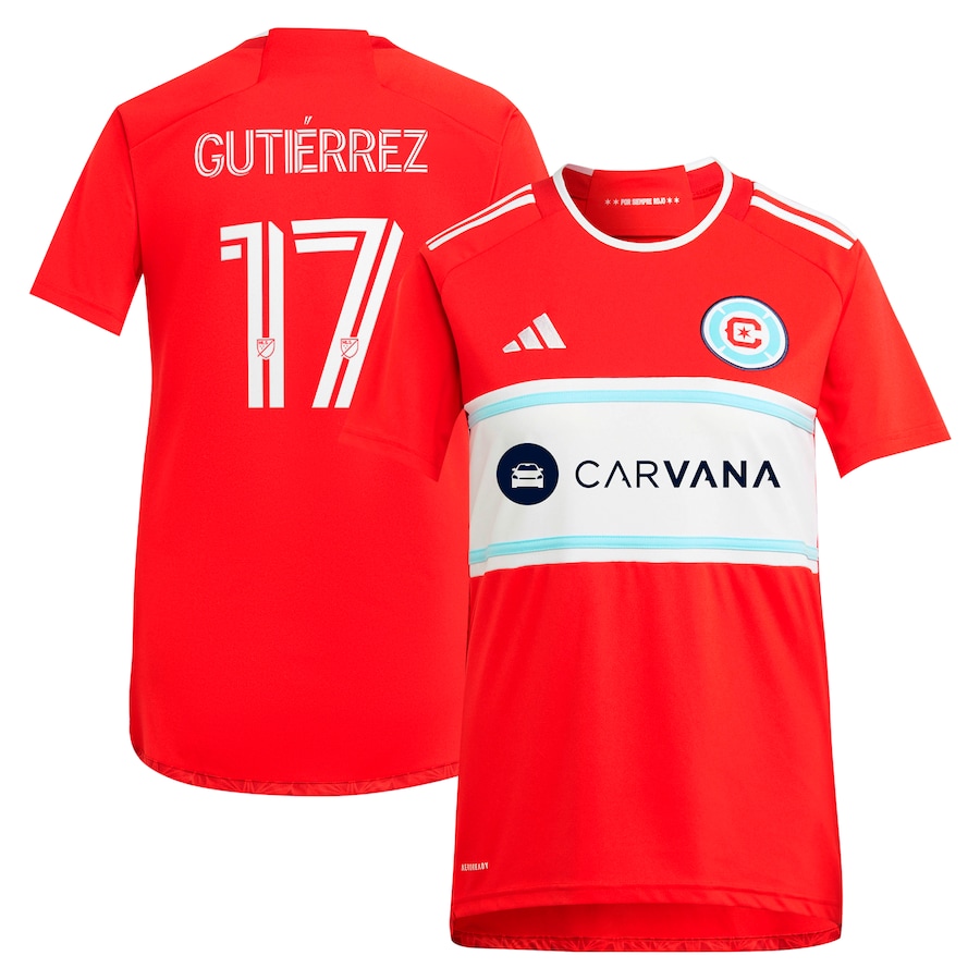 Women's Chicago Fire Brian Gutiérrez adidas Red 2024 Return To Red Replica Player Jersey - Jersey