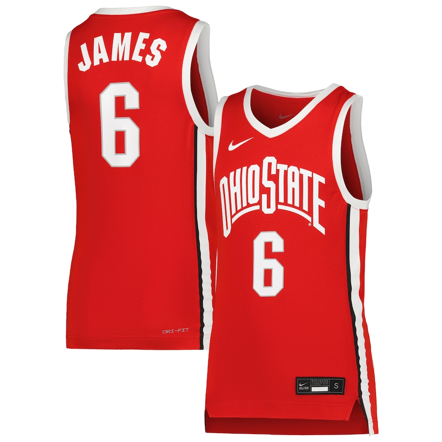 Youth Nike LeBron James Scarlet Ohio State Buckeyes Replica Basketball Jersey - Jersey