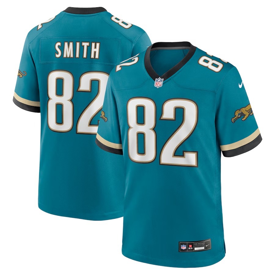 Men's Jacksonville Jaguars Jimmy Smith Nike Teal Prowler Throwback Retired Player Game Jersey - Jersey