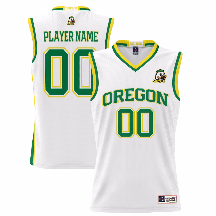 Oregon Ducks GameDay Greats Unisex  Lightweight NIL Pick-A-Player Basketball Jersey - White - Jersey