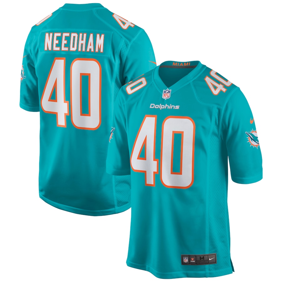 Men's Miami Dolphins Nik Needham Nike Aqua Game Jersey - Jersey