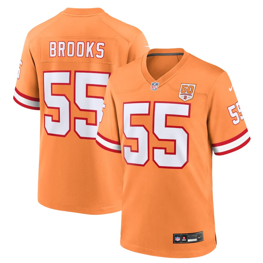 Men's Tampa Bay Buccaneers Derrick Brooks Nike Creamsicle 50th Season Game Jersey - Jersey