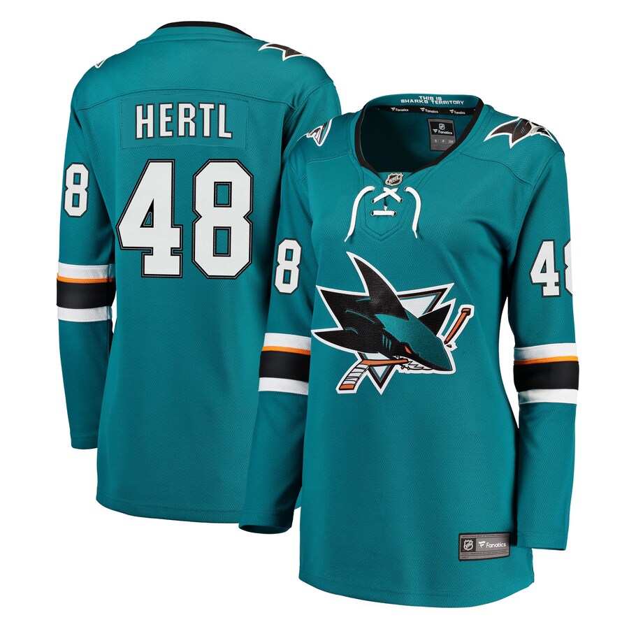 Women's San Jose Sharks Tomas Hertl Fanatics Branded Teal Breakaway Jersey - Jersey