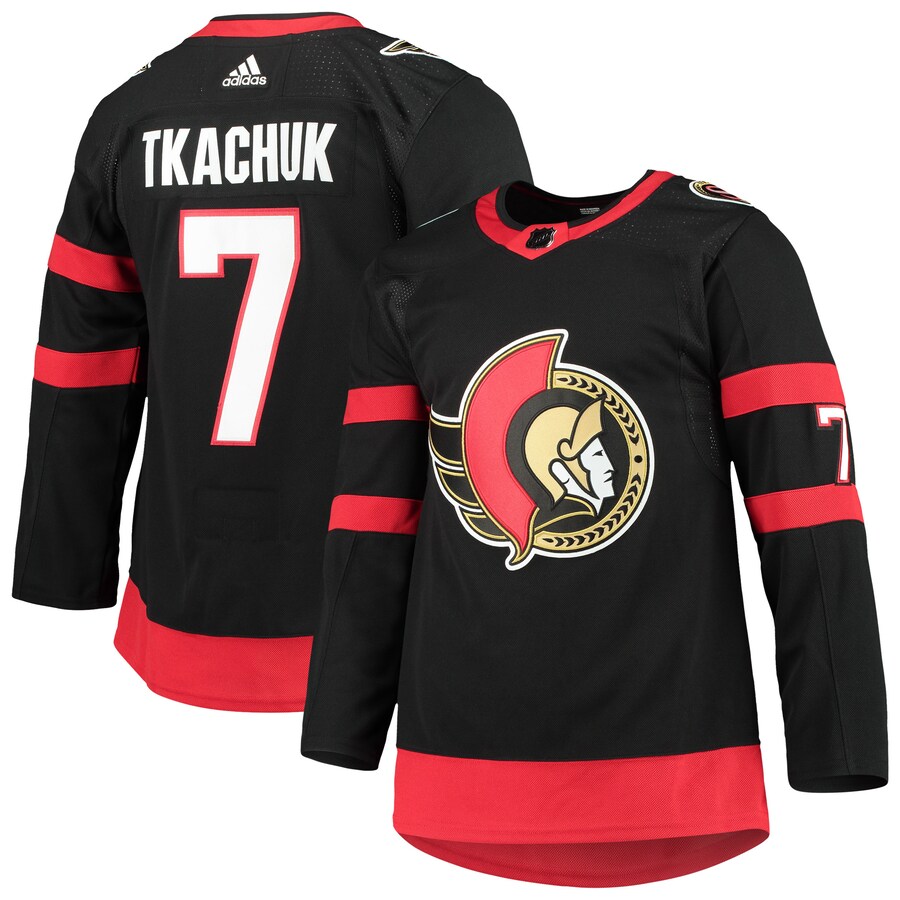 Men's Ottawa Senators Brady Tkachuk adidas Black Home Primegreen Authentic Pro Player Jersey - Jersey