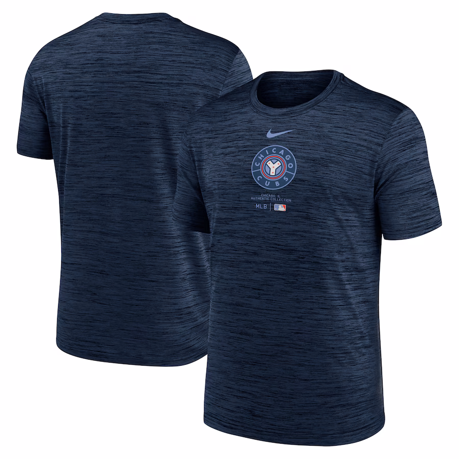 Men's Chicago Cubs Nike Navy City Connect Authentic Collection Practice Velocity Performance T-Shirt - Jersey