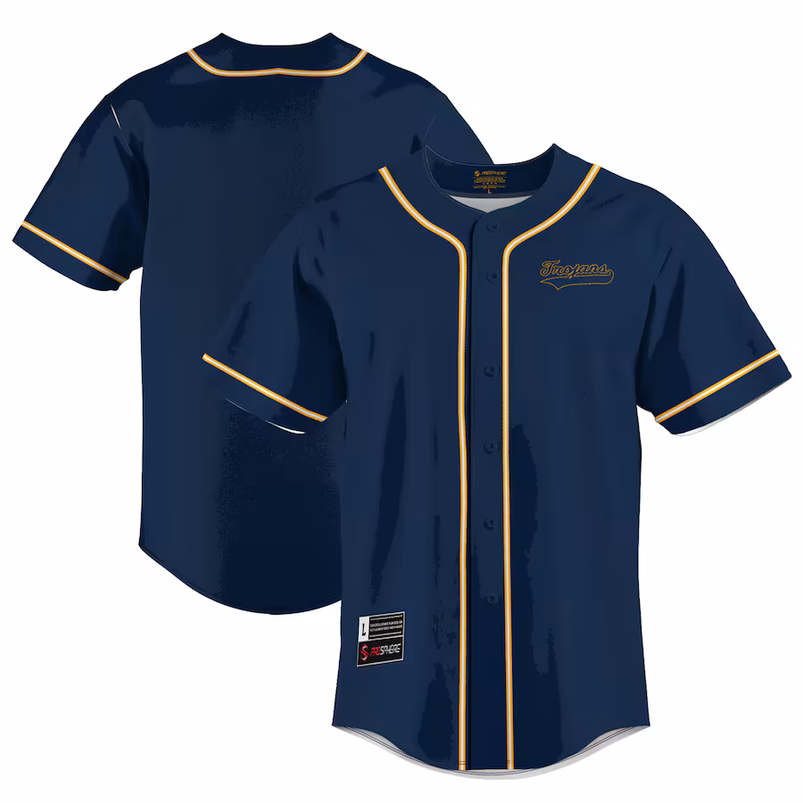 Central Alabama Community College Trojans GameDay Greats Youth  Lightweight Baseball Jersey - Navy - Jersey