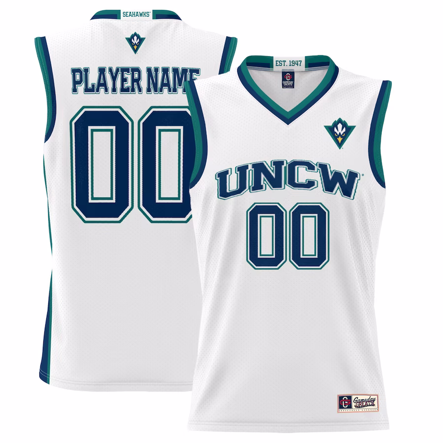 UNC Wilmington Seahawks GameDay Greats Unisex Lightweight NIL Pick-A-Player Basketball Jersey - White - Jersey
