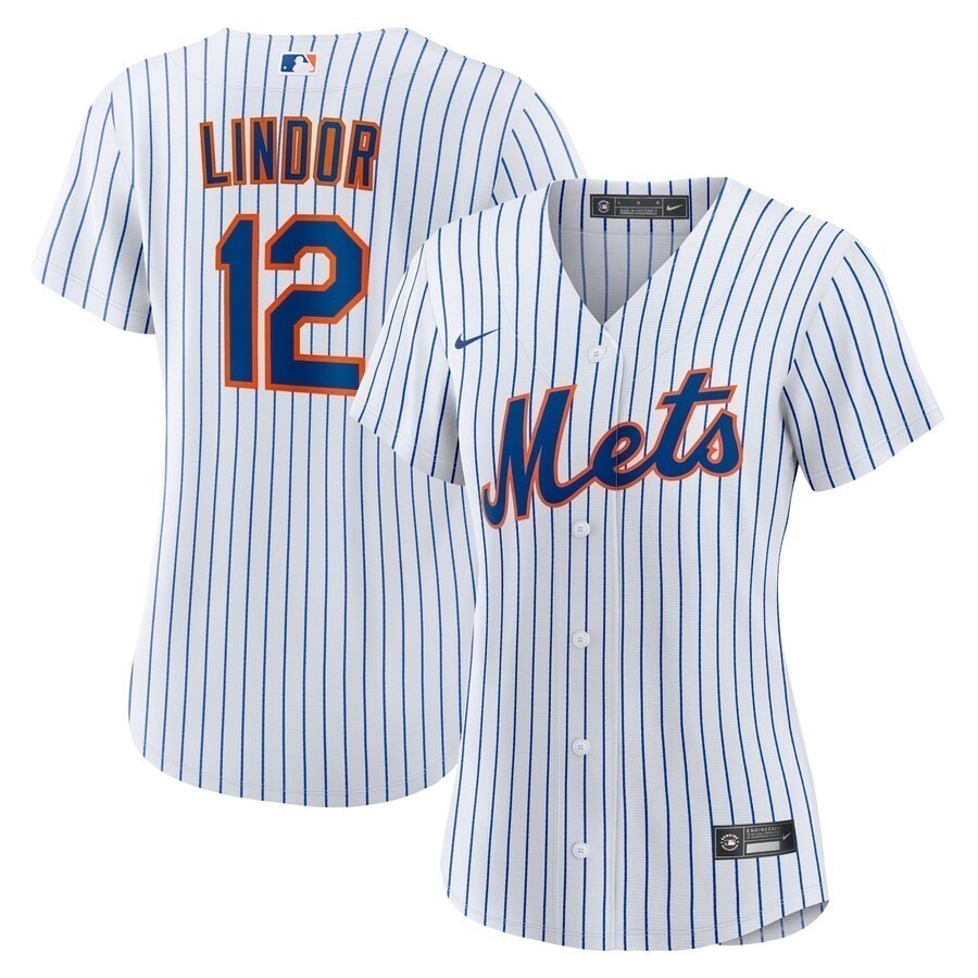 Women's New York Mets Francisco Lindor Nike White Home Replica Player Jersey - Jersey