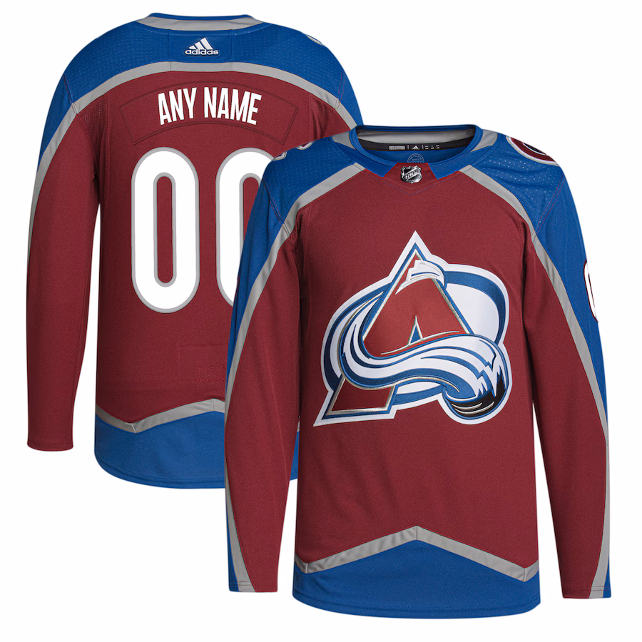 Men's Colorado Avalanche adidas Burgundy Home Primegreen Authentic Custom Jersey - Jersey