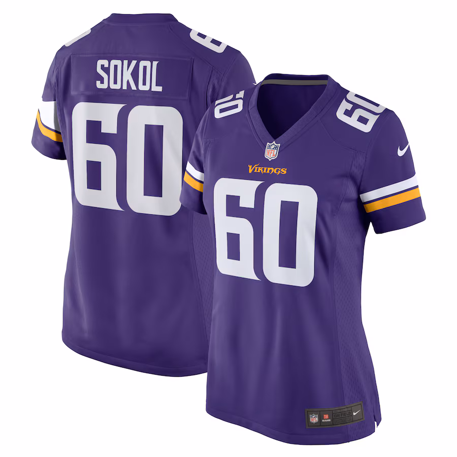 Women's Minnesota Vikings Josh Sokol Nike Purple Home Game Player Jersey - Jersey