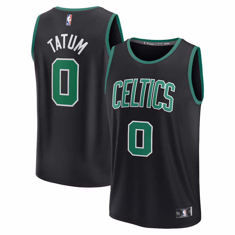 Youth Boston Celtics Jayson Tatum Fanatics Black Fast Break Replica Player Jersey - Statement Edition - Jersey