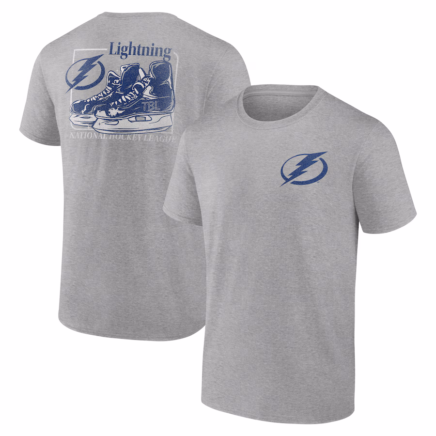 Men's Tampa Bay Lightning Heather Gray Glory Skates T-Shirt - Jersey