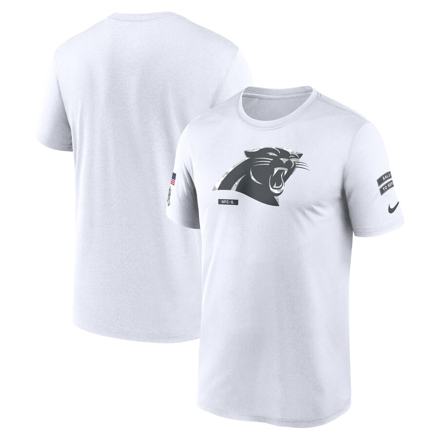Men's Carolina Panthers Nike White 2024 Salute To Service Legend Performance T-Shirt - Jersey
