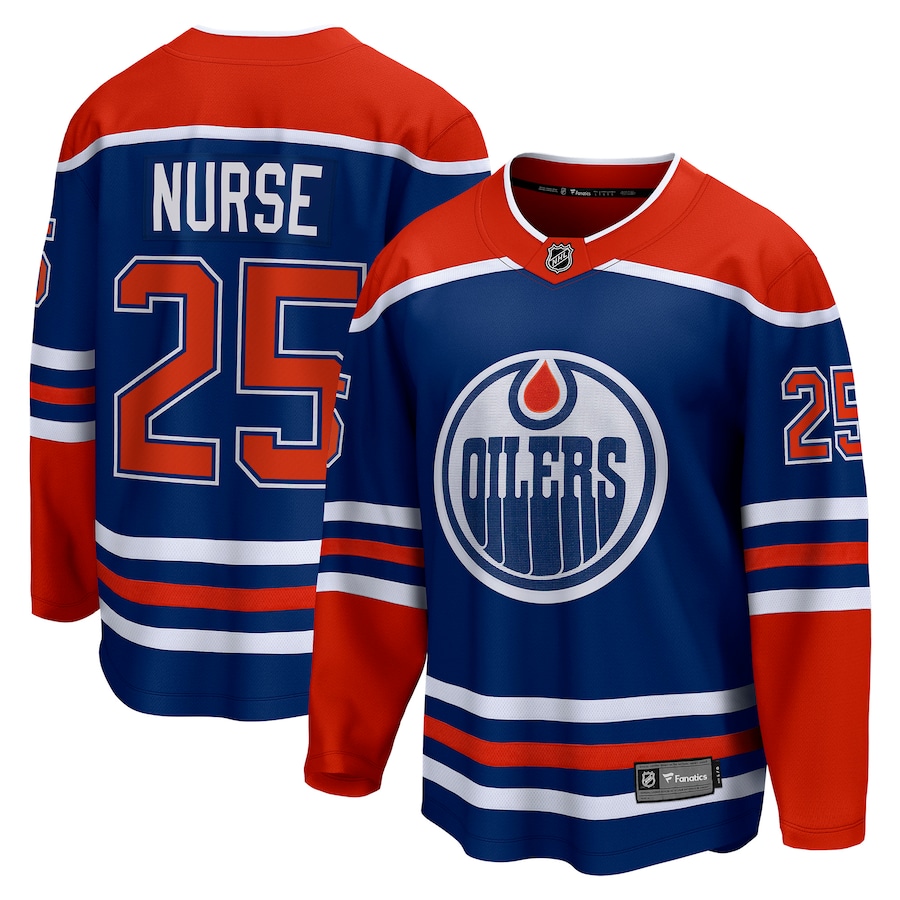 Men's Edmonton Oilers Darnell Nurse Fanatics Royal Home Breakaway Player Jersey - Jersey