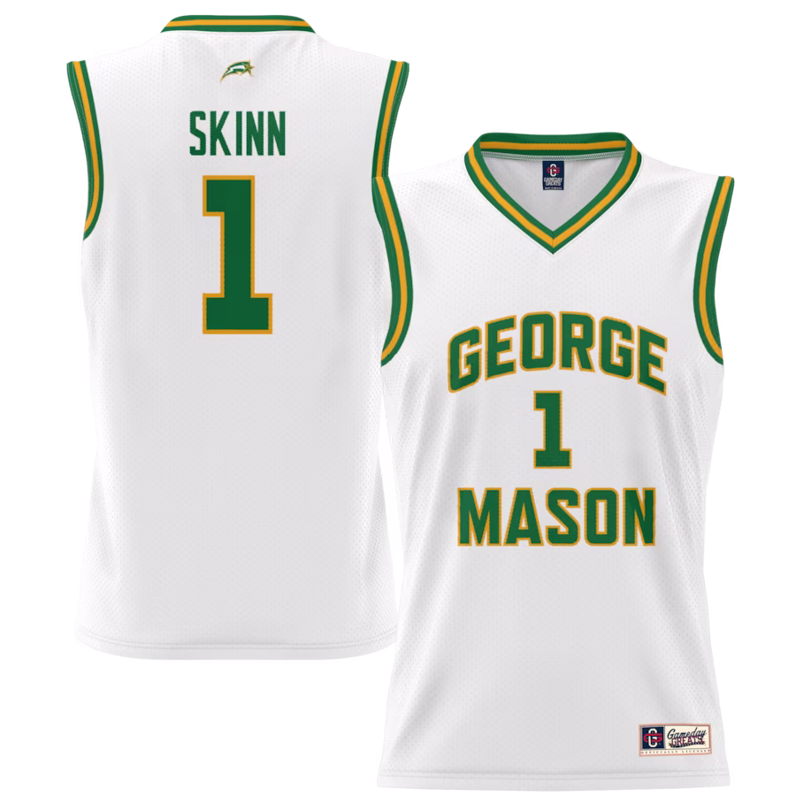 #1 George Mason Patriots GameDay Greats Youth Lightweight Basketball Jersey - White - Jersey