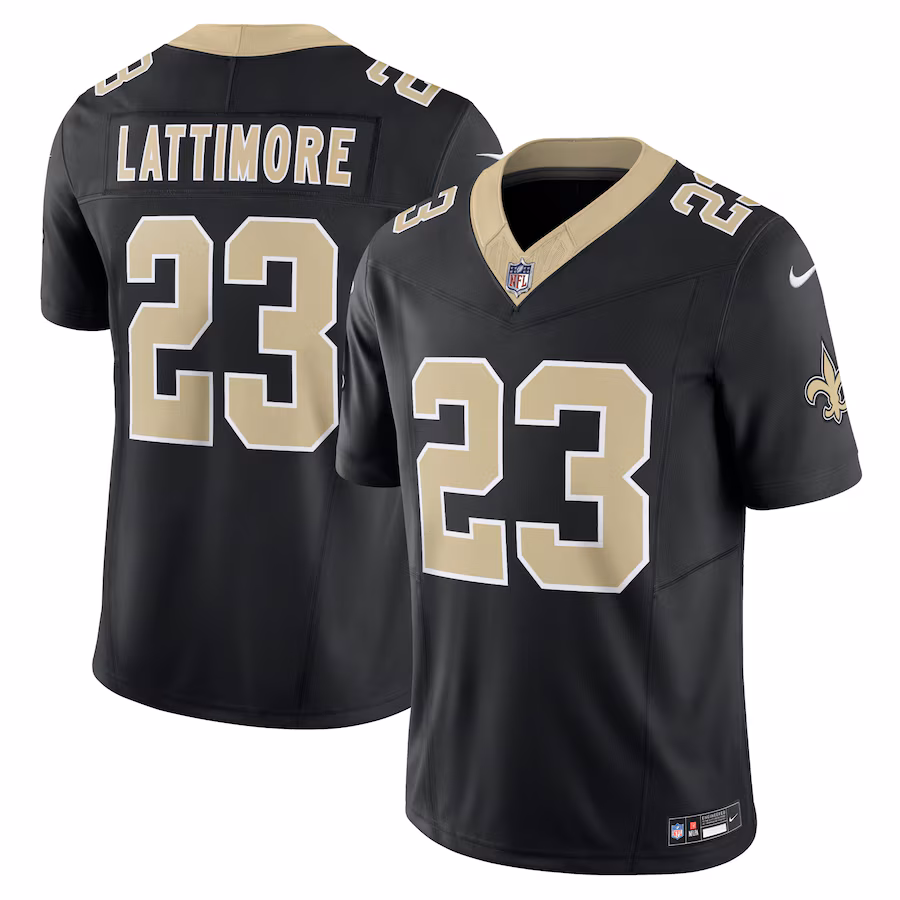 Men's New Orleans Saints Marshon Lattimore Nike Black Vapor F.U.S.E. Limited Jersey - Jersey