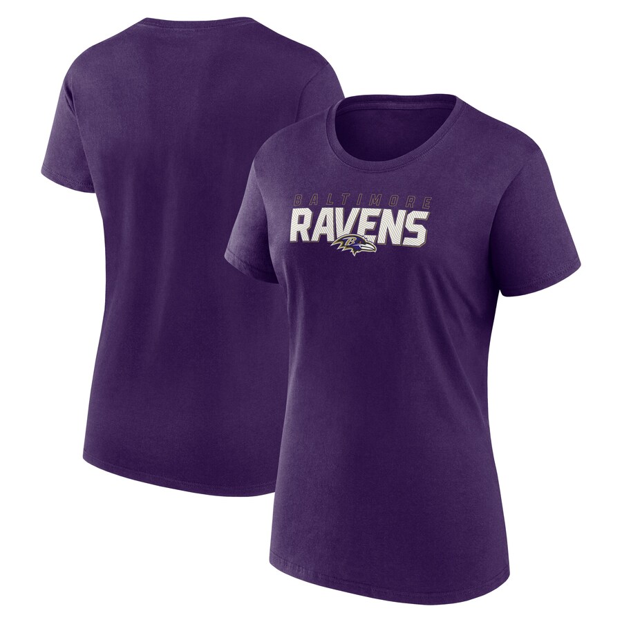 Women's Baltimore Ravens Logo Athletic Purple Lean T-Shirt - Jersey