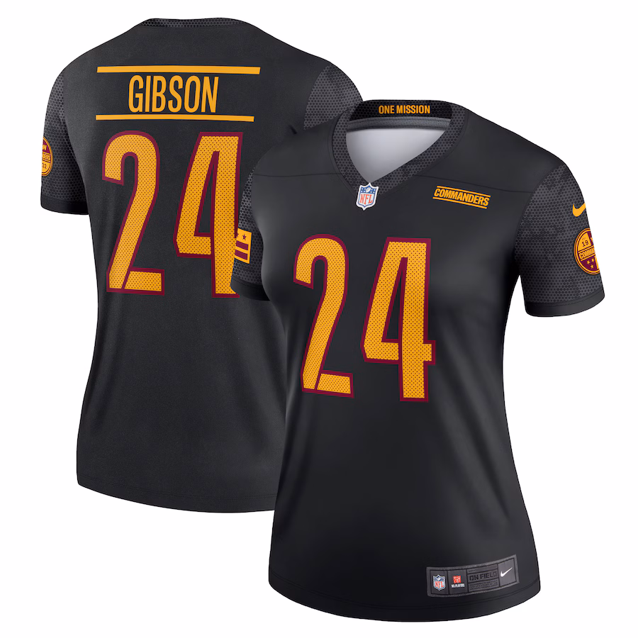 Women's Washington Commanders Antonio Gibson Nike Black Alternate Legend Player Performance Top - Jersey