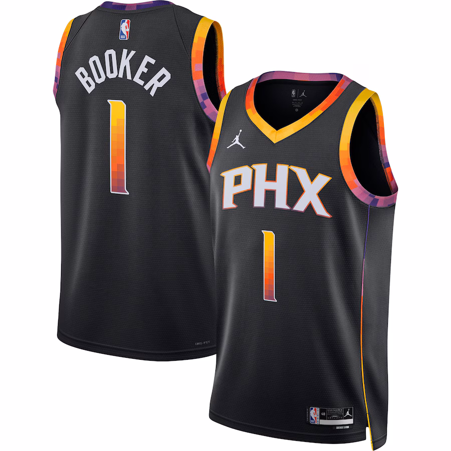 Unisex Phoenix Suns Devin Booker Jordan Brand Black Swingman Jersey - Statement Edition - Jersey