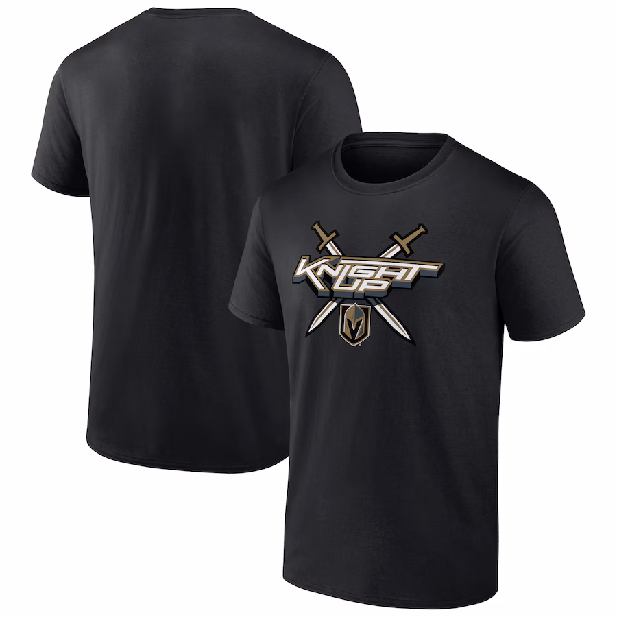 Men's Vegas Golden Knights Black Ice Cluster T-Shirt - Jersey